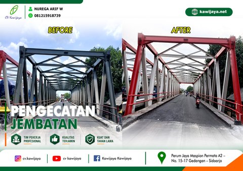 Pengecatan Jembatan Tuntang Buyaran - Demak
