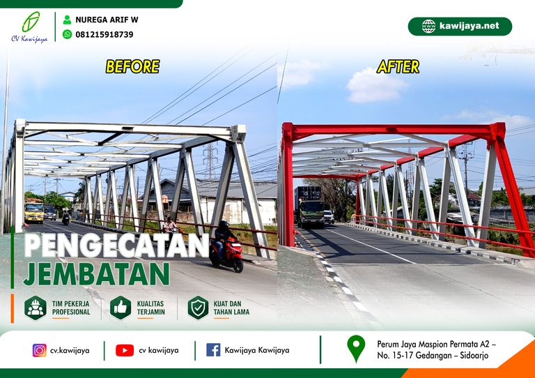 Pengecatan Jembatan Babon - Demak