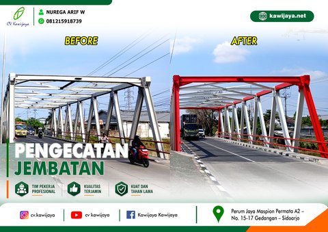 Pengecatan Jembatan Babon - Demak