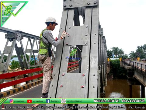 Pengencangan Baut Jembatan Lemau - Bengkulu.
