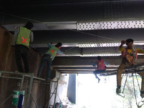 Pengecatan Jembatan Cempoko - Pekalongan