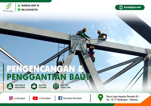 Pengencangan Baut Jembatan Cipunegara - Indramayu