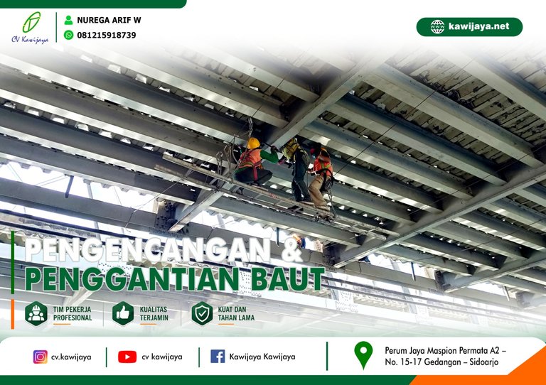 Pengencangan Baut Jembatan Cipunegara - Indramayu