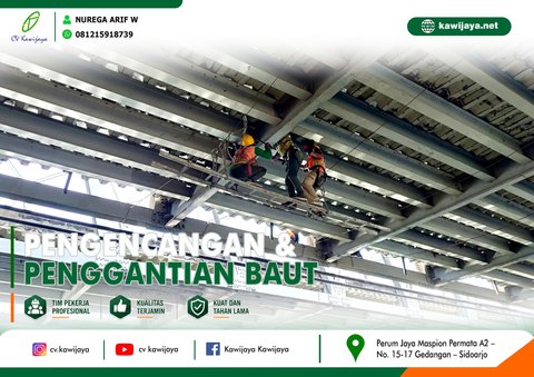 Pengencangan Baut Jembatan Cipunegara - Indramayu