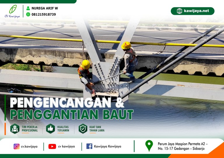 Pengencangan Baut Jembatan Cipunegara - Indramayu