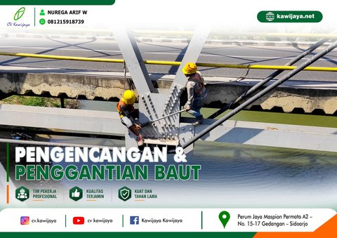 Pengencangan Baut Jembatan Cipunegara - Indramayu